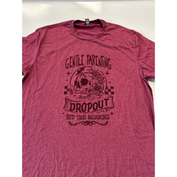 Gentle Parenting Funny Sarcastic Tee. Maroon District unisex t-shirt - Picture 2 of 4